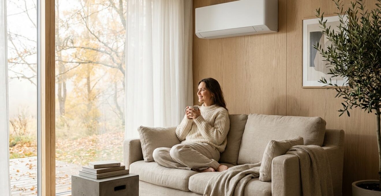 Reversible heat pumps to provide comfort cooling